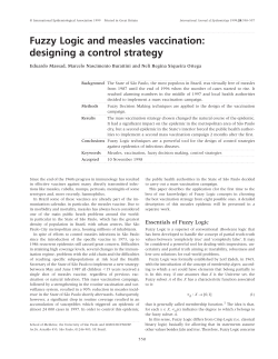 Fuzzy Logic and measles vaccination: designing a control strategy