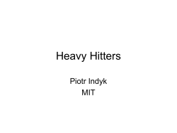 Heavy Hitters