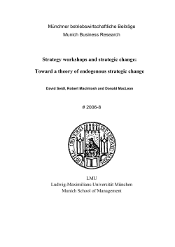 Strategy workshops and strategic change: Toward a theory of