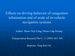 Effects on driving behavior of congestion information and of scale of