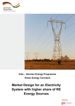 Market Design for an Electricity System with higher share of RE