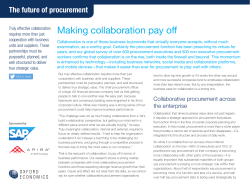 Making collaboration pay off