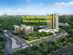 12. Human Resources in International business