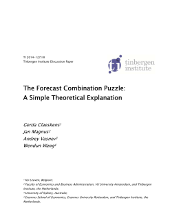 The Forecast Combination Puzzle: A Simple Theoretical Explanation