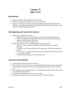 Chapter 22 Splay Trees