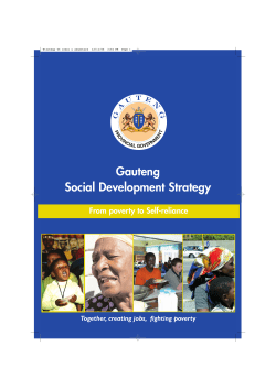 Gauteng Social Development Strategy 2006-2010