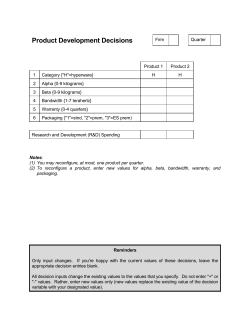 Decision Forms - LINKS Simulations
