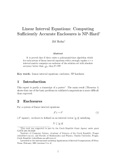 Linear Interval Equations: Computing Sufficiently