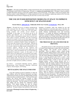the use of fused deposition modeling in space to improve efficiency