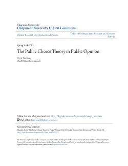The Public Choice Theory in Public Opinion