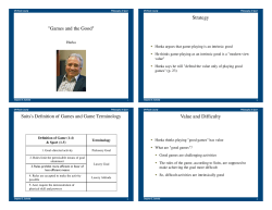 "Games and the Good" Strategy Suits`s Definition of
