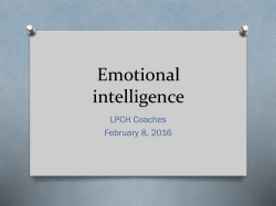 Emotional intelligence