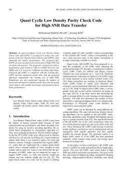 2. Encoding and Decoding using QC-LDPC
