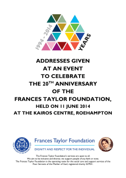 addresses given at an event to celebrate the 20th anniversary of the