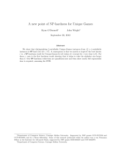 A new point of NP-hardness for Unique Games