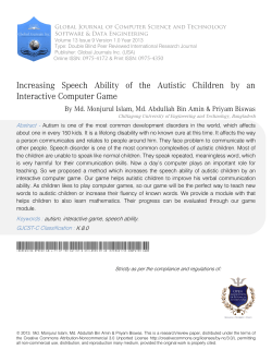 Increasing Speech Ability of the Autistic Children