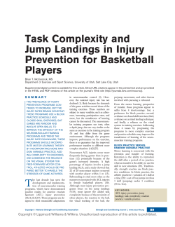 Task Complexity and Jump Landings in Injury Prevention for