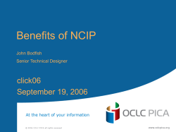 Introduction to NCIP ALIA 2006