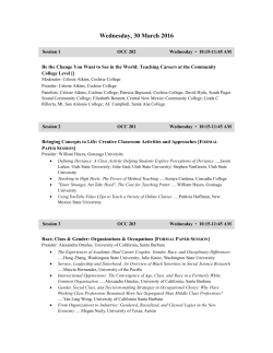 Friday, 01 April 2016 - The Pacific Sociological Association