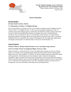 Speaker Biographies - Mass Legal Services
