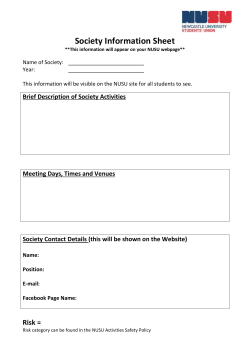 Society Information Sheet