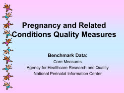 Percent Core Measures Neonatal Mortality (Birth Weight Range