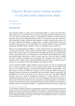 Charter Review price setting models