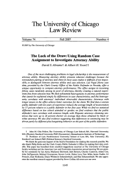 The Luck of the Draw: Using Random Case Assignment to