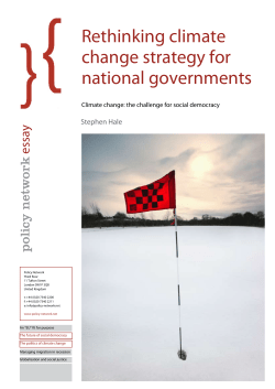 Rethinking climate change strategy for national