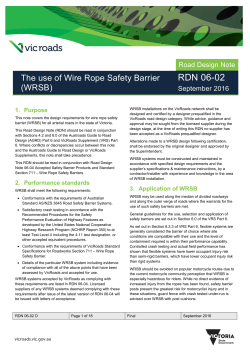 Road Design Note 06-02 D - The use of wire rope safety