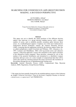 Searching for consensus in AHP