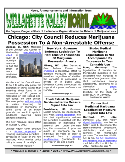 Newsletter - Willamette Valley NORML