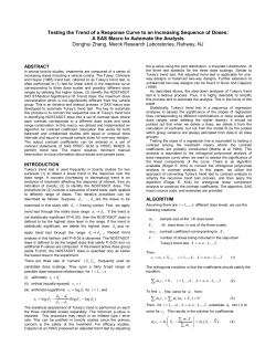 Testing the Trend of a Response Curve to an Increasing Sequence