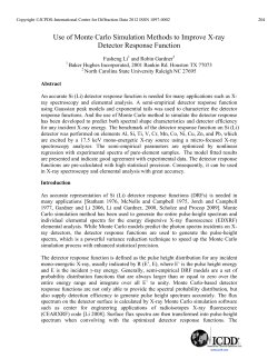 Use of Monte Carlo Simulation Methods to Improve X