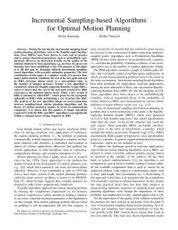 Incremental Sampling-based Algorithms for Optimal Motion Planning