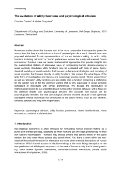 The evolution of utility functions and