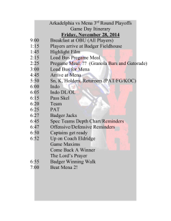 Arkadelphia vs Mena 2 Game Day Itinerary