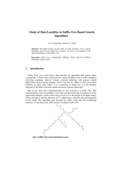 Study of Data Localities in Suffix