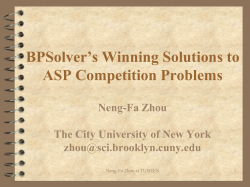 Constraint Programming -- The B-Prolog Project