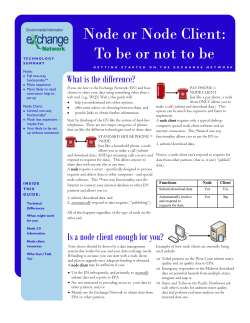 Node or Node Client - The Exchange Network