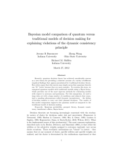Bayesian model comparison of quantum versus traditional models of