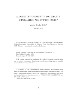 a model of voting with incomplete information and opinion polls