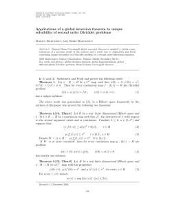 Applications of a global inversion theorem to unique solvability of