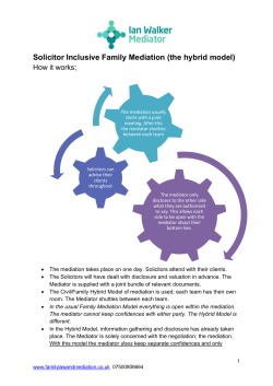 the hybrid model - Ian Walker Family Law and Mediation Solicitors