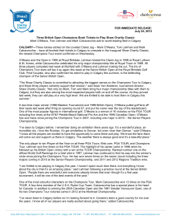 Three British Open Champions Book Tickets to Play Shaw Charity