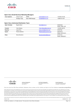 Spain Cisco Authorized Distribution Team