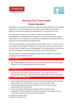 Housing First Team Leader - Community Housing Aotearoa