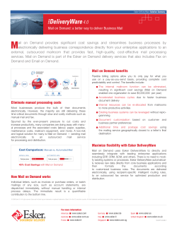 Controlling postal costs with Mail on Demand