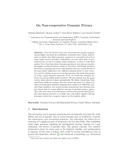 On Non-cooperative Genomic Privacy