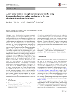 A new computerized ionosphere tomography model using the